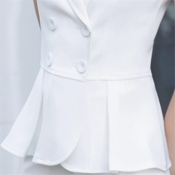 412YzgXFo0L.jpg Summer Formal Slim Jacket Office Ladies Casual Work Wear Vest Coat
