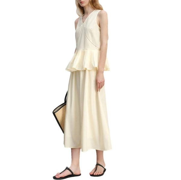 Women's Ruffle Sleeveless Top and Skirt Set 2025 Summer Holiday Dressy Outfits for Summer