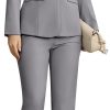Women's 3 Piece Suit Lady Business Casual Office One Button Slim Fit Blazer Jacket Vest Pants Set