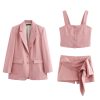 Women's in The Summer of The Single-Breasted Leisure Suit Coat Mini Overskirt Suit