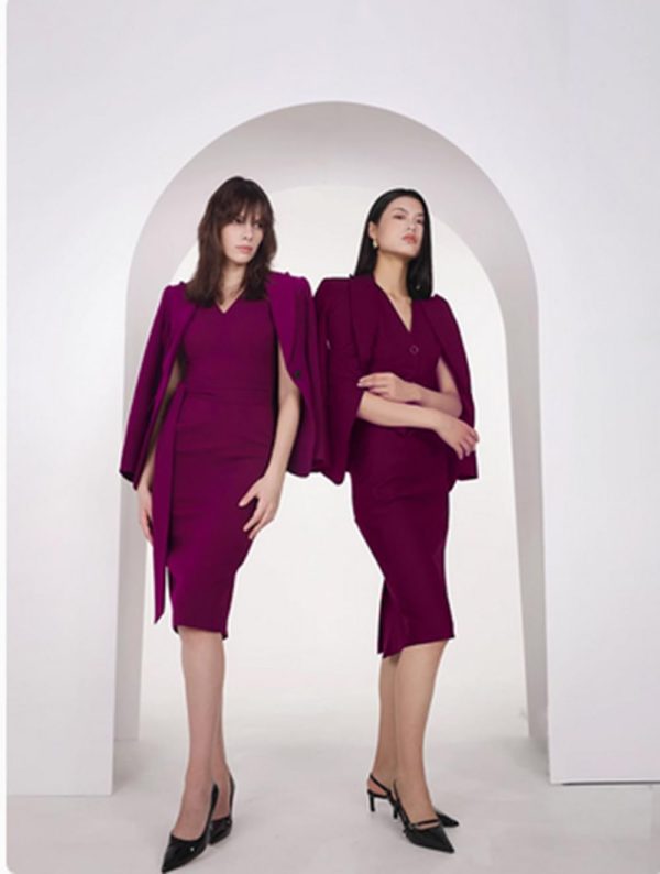 Women's Suit Blazer Peak Lapel One Button Office Work Business Jacket