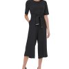 Women's Twill Cropped Jumpsuit