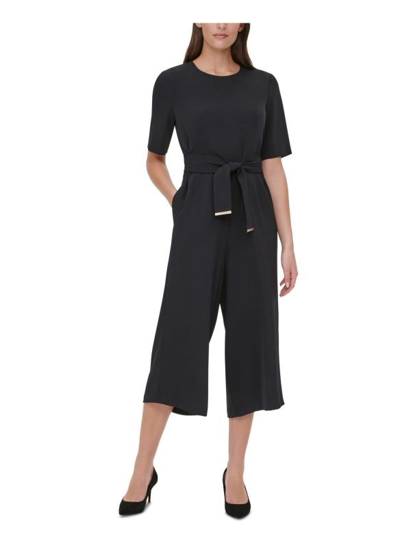 Women's Twill Cropped Jumpsuit