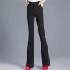 High Elastic Spring Summer Flare Pants Casual Straight Trousers for Women Work Suit Pants Loose Female Pantalon