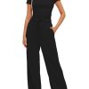 Women's 2 Piece Outfits Lounge Sets Ruched Short Sleeve Tops High Waisted Wide Leg Pants Tracksuit Sets