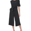 Women's Twill Cropped Jumpsuit