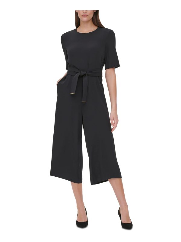 Women's Twill Cropped Jumpsuit