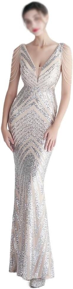 Womens Elegant Banquet Evening Gown Fashionable Slim Formal Party Maxi Dresses