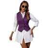 Women's Suit Vest Fashion Casual Sleeveless Jacket Summer Lapel Formal Waistcoat For Female