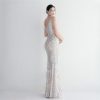 Womens Elegant Banquet Evening Gown Fashionable Slim Formal Party Maxi Dresses