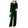 Women's Velvet Set - Long Sleeve Top & Trousers Premium Comfort for Daily Wear