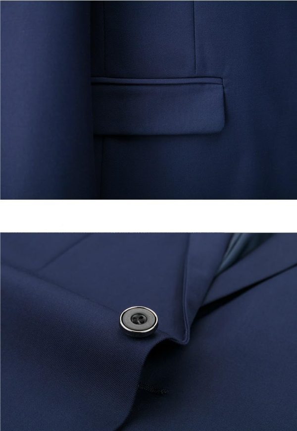 Wedding Suit for Men 3 Piece Slim Fit Formal Tuxedo Set Pants Vest for Business Prom Office Event Outfit(White,X-Large)