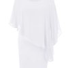 Women's Sleeveless Cape Dress with Chiffon Overlay Sequin Bodycon Pencil Dress