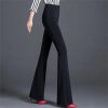 High Elastic Spring Summer Flare Pants Casual Straight Trousers for Women Work Suit Pants Loose Female Pantalon