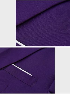 Mens Slim Fit Business Formal Suit Set 3 Piece Including Vest Trousers Modern Stylish Mens Fashion Clothing