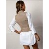 Women's Suit Vest Fashion Casual Sleeveless Jacket Summer Lapel Formal Waistcoat For Female