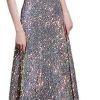 Shiny Sequin Off Shoulder Evening Dress for Women Classic Luxury Banquet Party Gown