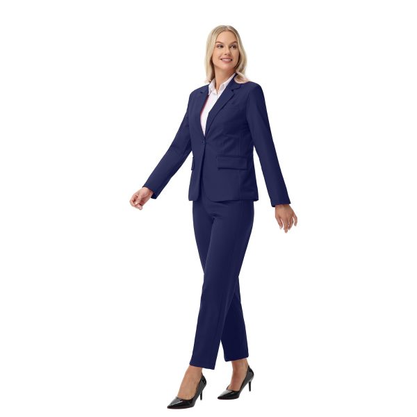 Women Suits 2 Piece Pants Suits for Women Dressy Business Work Professional Slim Fit Suit