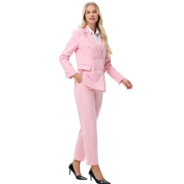 Pant Suits for Women Formal Pant Suits Double Breasted Blazer Sets Women 2 Piece Outfits