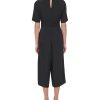 Women's Twill Cropped Jumpsuit