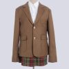 Women's Two Buttons Blazer Work Office Suit Jacket Notch Lapel Tuxedos Coat with Pockets