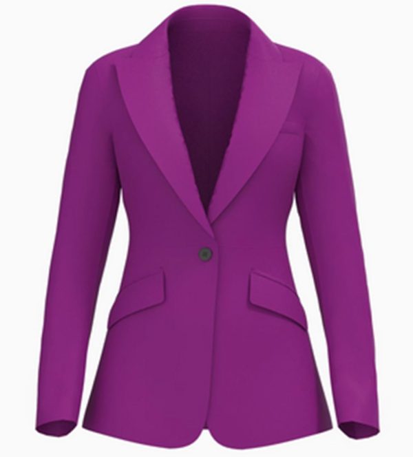 Women's Suit Blazer Peak Lapel One Button Office Work Business Jacket