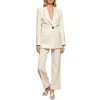 Women's Single Button Blazer and Pants Set, Long Sleeve Slim Fit Office Workwear for Career Women