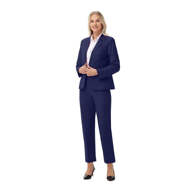 Women Suits 2 Piece Pants Suits for Women Dressy Business Work Professional Slim Fit Suit