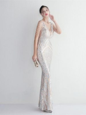 Womens Elegant Banquet Evening Gown Fashionable Slim Formal Party Maxi Dresses