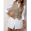 Women's Suit Vest Fashion Casual Sleeveless Jacket Summer Lapel Formal Waistcoat For Female