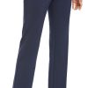 Women's Stretchy Straight Leg Dress Work Pants Business Office Casual Slacks with Pockets