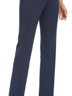 Women's Stretchy Straight Leg Dress Work Pants Business Office Casual Slacks with Pockets
