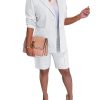 Womens 2 Piece Blazer Outfits Lapels Open Front Suit Jacket and Bermuda Shorts Set