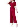 Women's Cotton Sleep Set - T-Shirt & Trousers Breathable Pajama Soft Feel