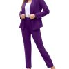 Women's Fall Business Pant Suit Long Sleeve Formal 2 Piece Blazer Set Casual Office Work Outfits 2024