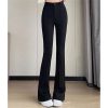 Women Solid Color Suit Pants Summer Female High Waisted Mop Pants Lady Flared Pants