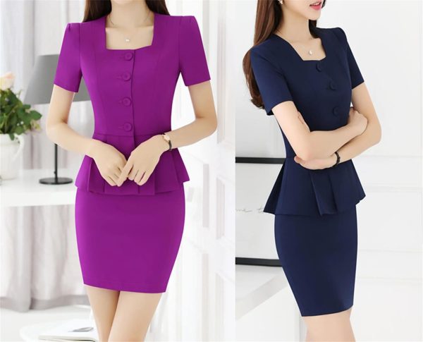 Plus Size Women’S Pink Professional Suit 2-Piece Set Summer Business Office Wear Stretch Fabric Slim Fit Blazer Outfit