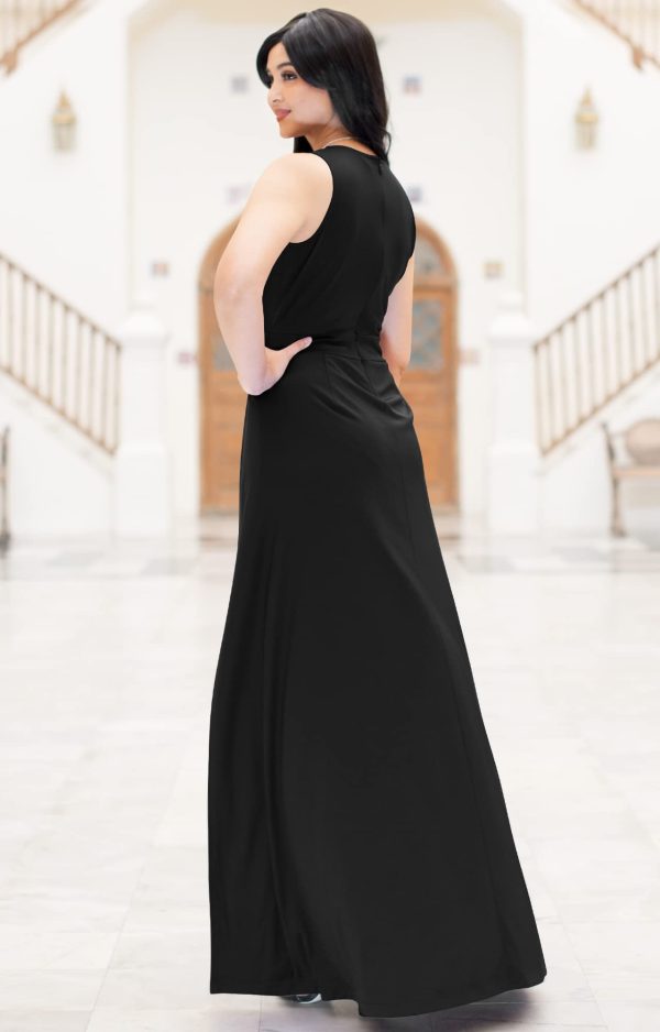 Sleeveless Flattering Dressy Long Pant Cape Classy Elegant Jumpsuit