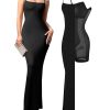 Summer Maxi Dress for Women - Cocktail Shapewear Dresses Built-in Bra Adjustable Straps Vacation Long Slip