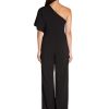 Women's Size One Shoulder Crepe Melania Jumpsuit Plus