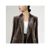 Plus Size Women's Velvet Suit - Business Casual Attire with Elegant Silhouette