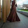 Elegant Women's Slit Floor-Length Wedding Guest Dress - Summer Party Dress for Women