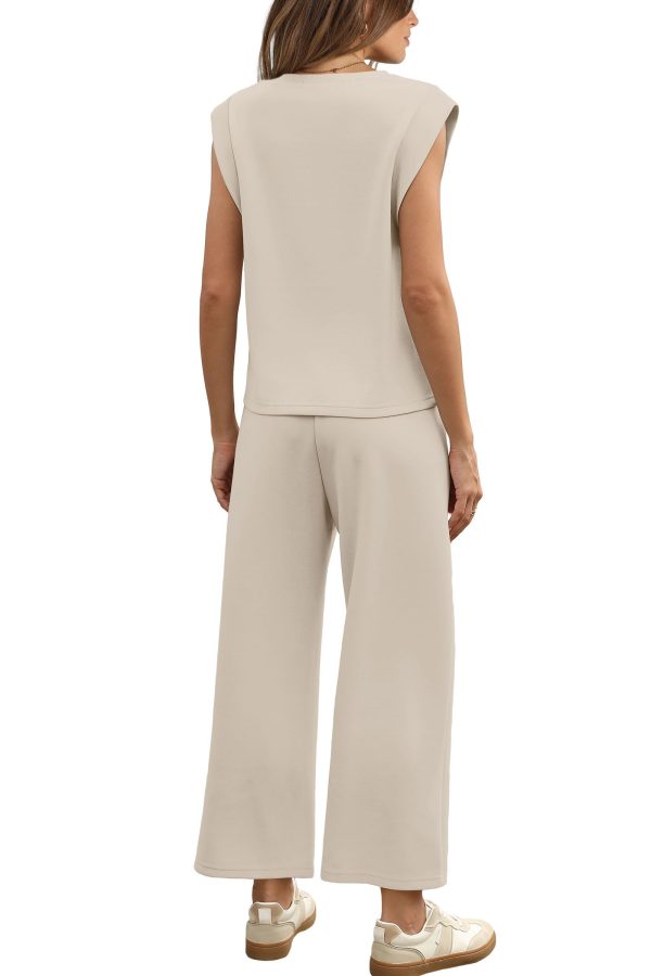 Two Piece Sets for Women Summer Vacation Travel Outfits Business Casual Outfits Matching Sets Women Clothing