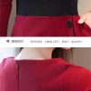 Women Contrast Color Elegant Temperament Party Dresses Office High Waist Long Sleeve Slim Midi Dress
