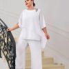 Plus Size Mother of Bride Pant Suits 2 Piece Chiffon Sets Ruffle Layers Wedding Guest Outfit