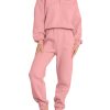 Women 2 Piece Outfits Sweatsuit Oversized Half Zip Sweatshirt Jogger Sweatpants Tracksuit Lounge Set 2024 Clothes