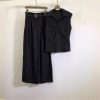Women's Linen Vest Set - High Waist Wide Leg Pants