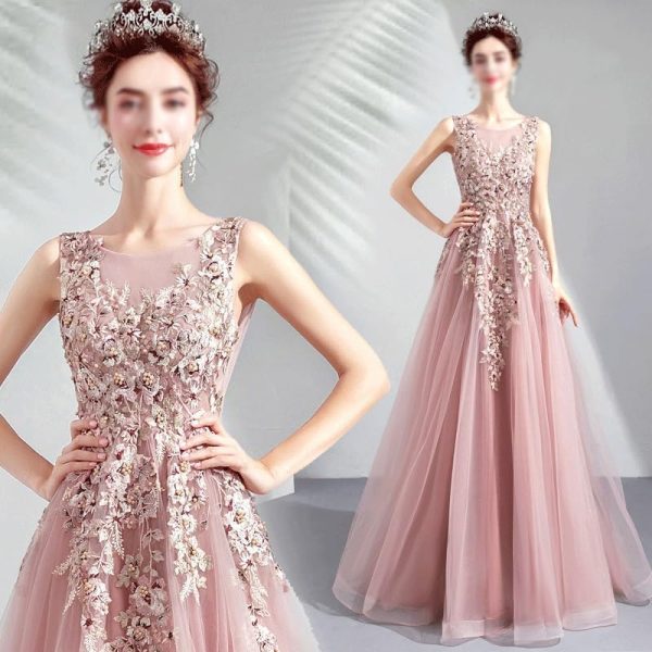 French Light Luxury Evening Dress Celebrity Banquet Gown Feminine Formal Annual Meeting Dress for Women