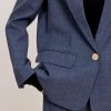 Women's One Button Coat Work Office Suit Jacket Notch Lapel Blazer