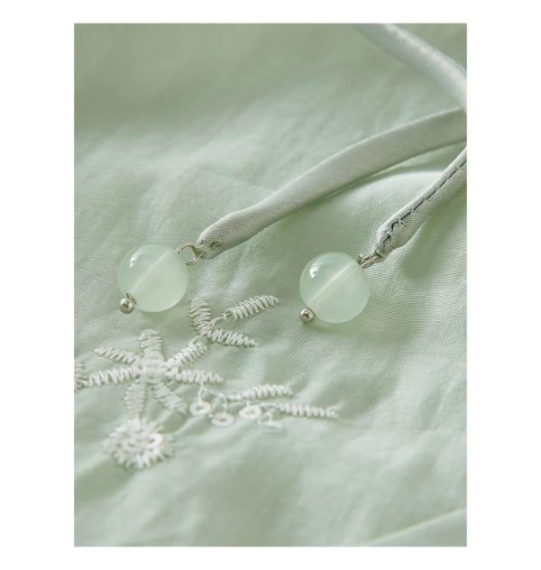 Women's Chinese Style 2 Piece Outfit Stand Collar Sleeveless Top and Skirt Set Summer Oriental Fashion Suit